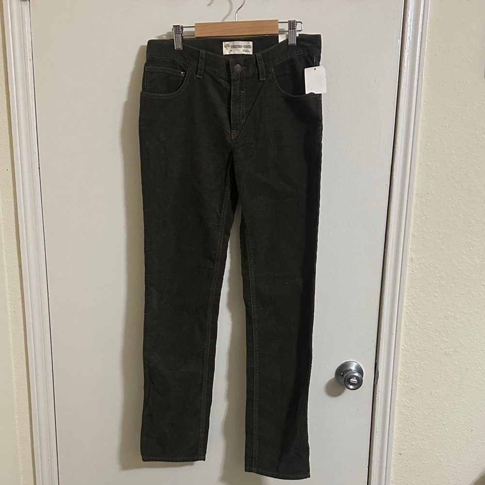 NWT Tucker and Tate Olive‎ Green Corduroy Slim Leg Pants size 16